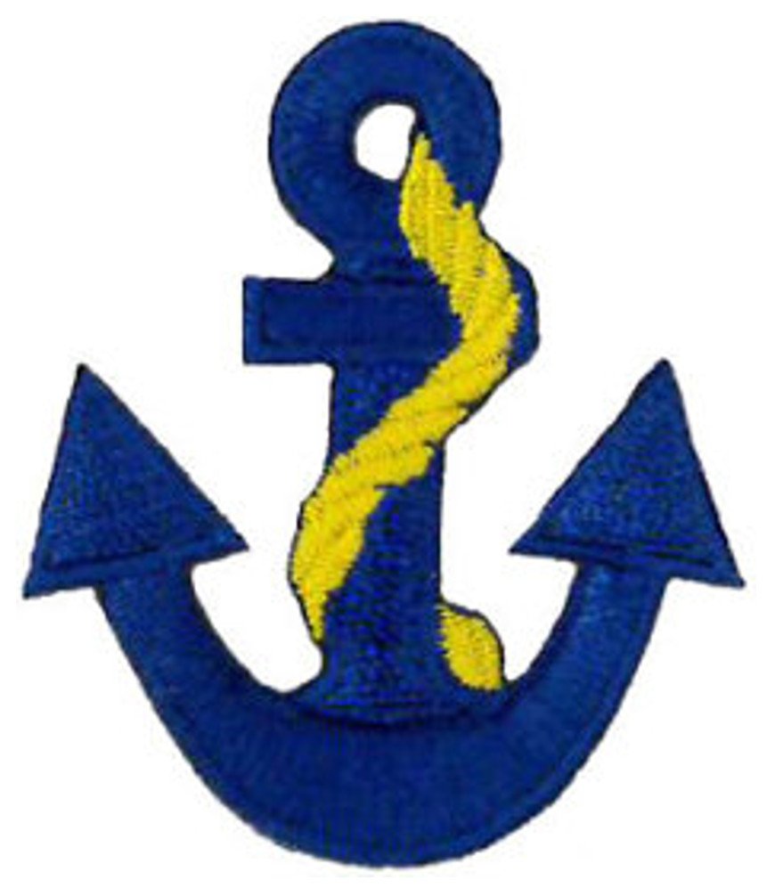 Klicnow Multicolor Anchor (Blue) Embroidered Patch 5Cm X 4.4Cm