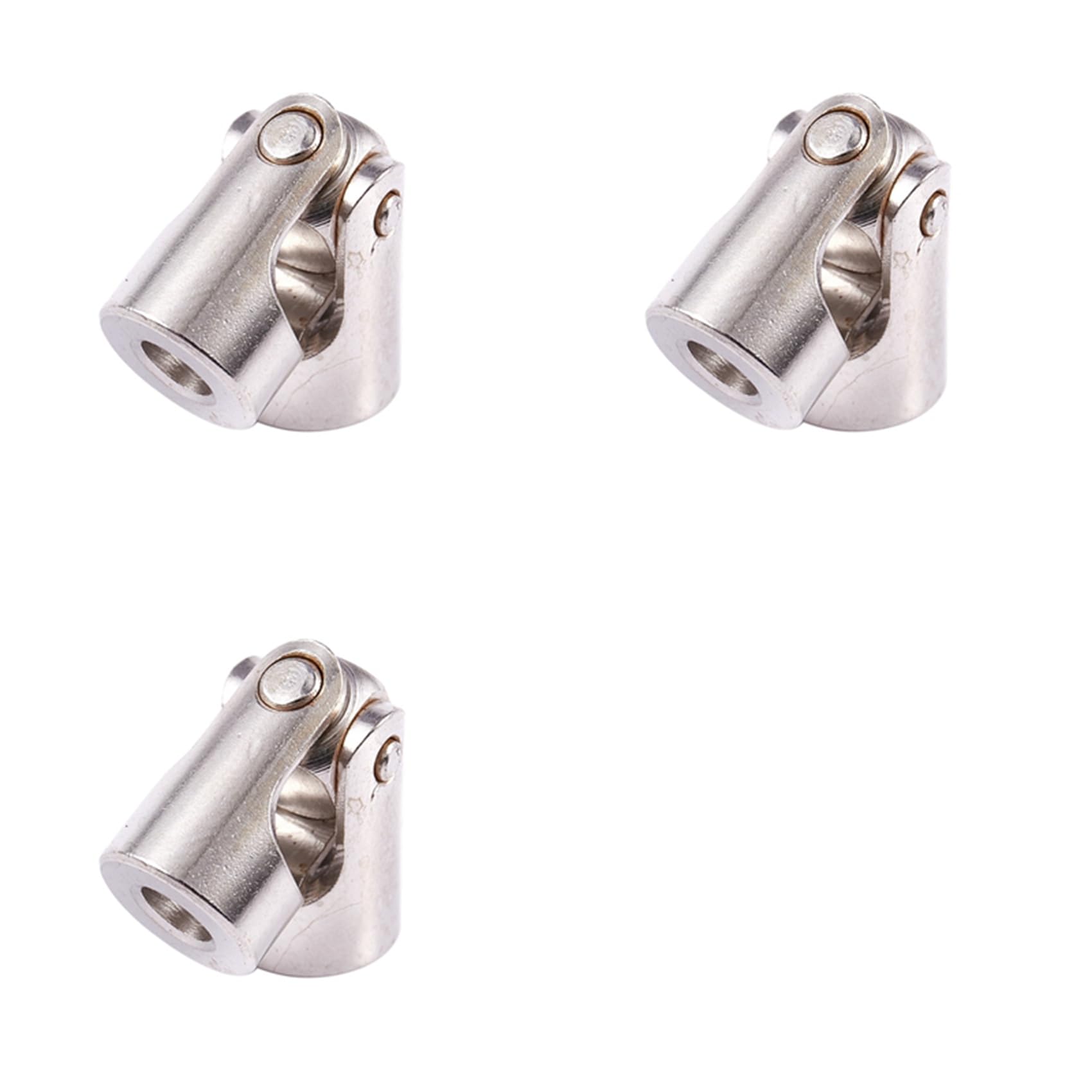 Jnchdghwa Silver 3X Rc Model Ship Rotatable Mini Universal Joint Joint Connection 4Mm To 3Mm