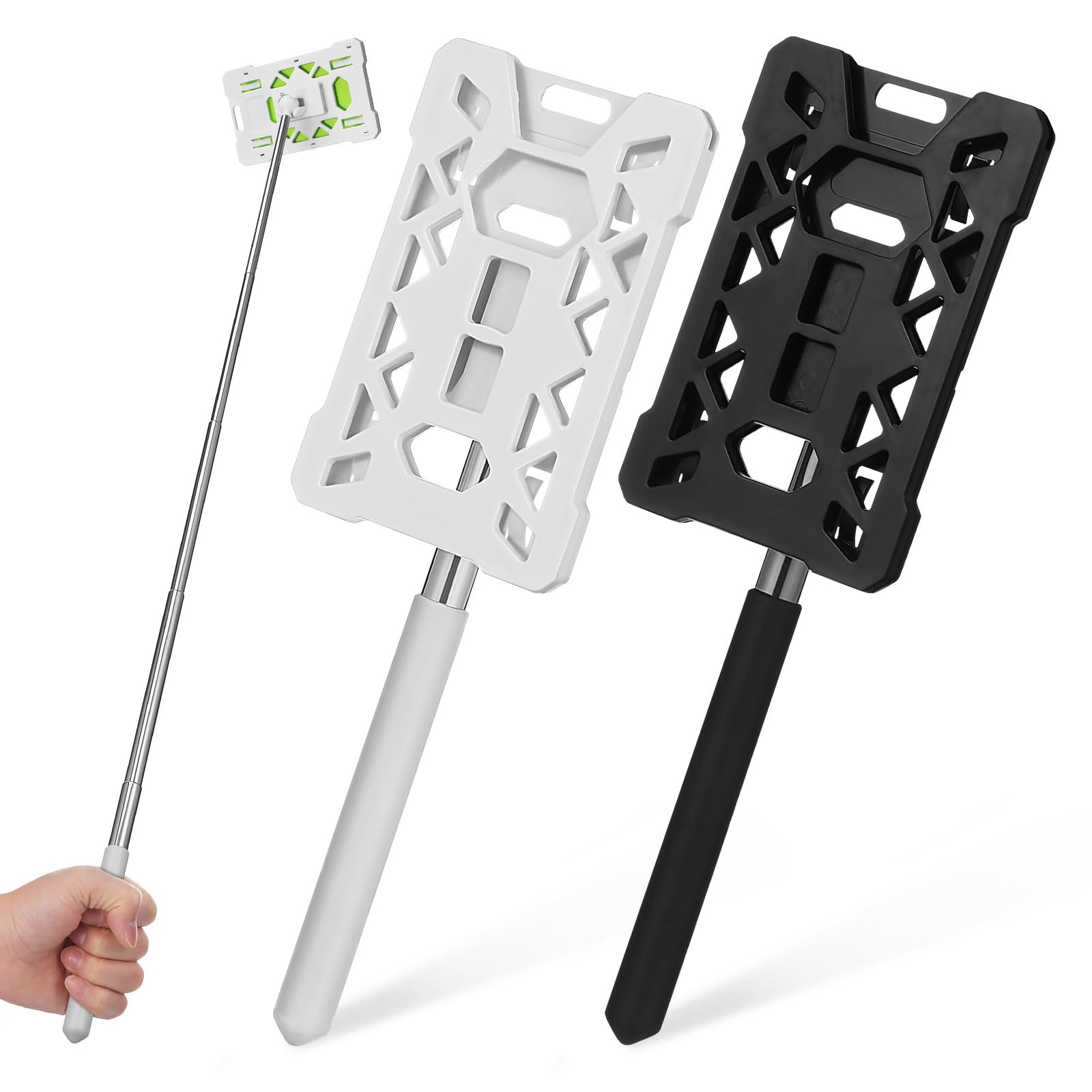 SHINEOFI 2pcs Telescoping Rod Card Grabber For Parking Payment: Plastic Badge Holder Extension Rod For Vehicle Access Card Holder Parking Pass Reacher Tool
