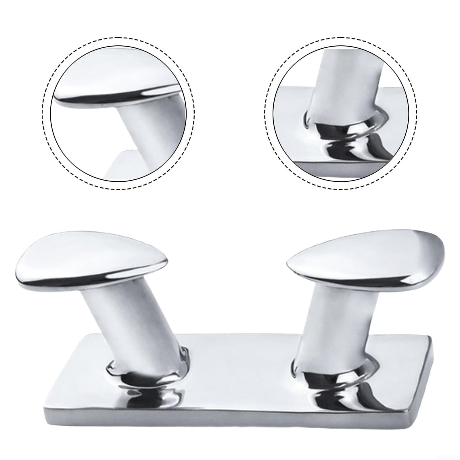 Bitta marina in acciaio inossidabile 316 da 15,2 cm per ormeggio a specchio lucidata hardware per yacht barca molo sicuro ormeggio nave finitura argento