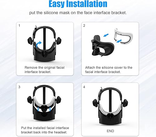 Miniatura 7 de AMVR VR - Funda de silicona para interfaz facial HP Reverb G2 de realidad virtual, a prueba de sudor, impermeable, antisucio, almohadillas de