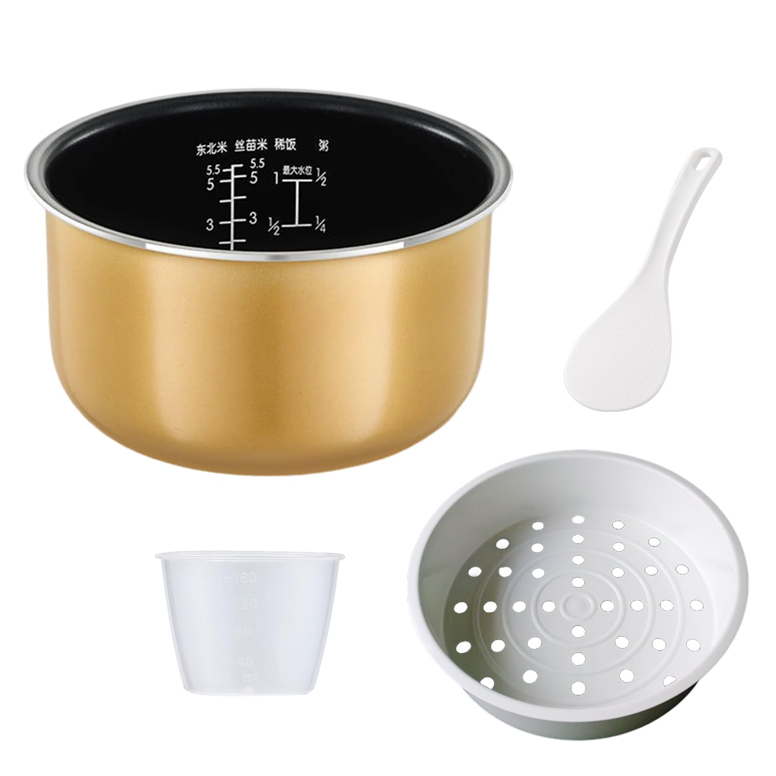 Ijksbehjf 3L Replacement Inner Pots For Electric Cookers 4L 5L Sizes Surfaces Thermal Conductivity Nonstick Cooking Pots Electric Rice Cooker