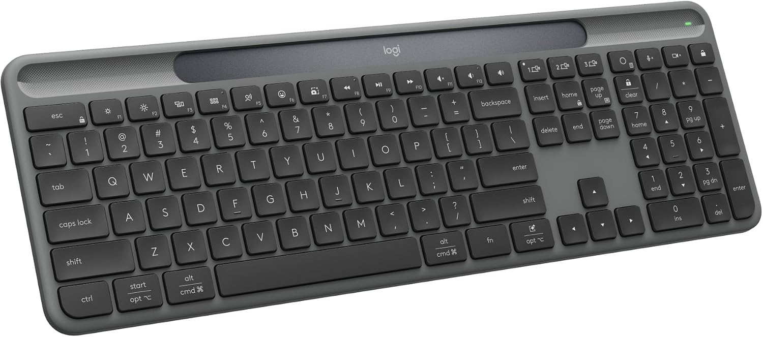 Sologic Keyboard Logitech Signature Slim Solar+ Wireless Keyboard, Solar and Artificial ...