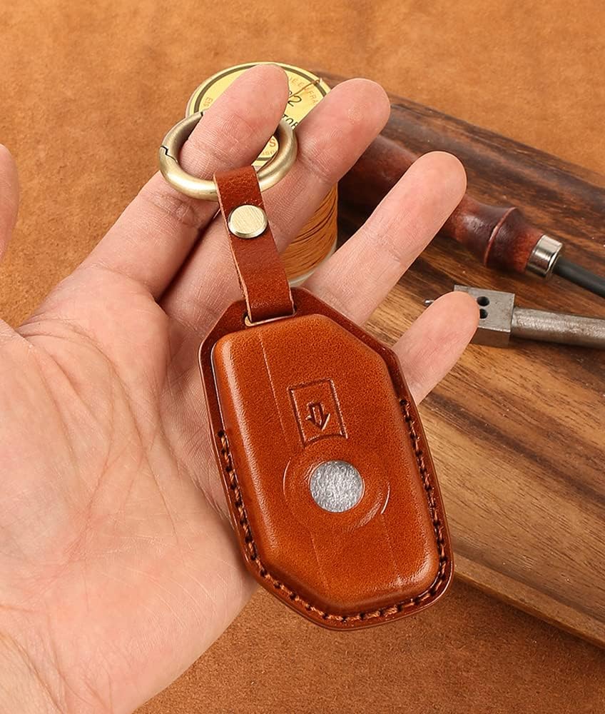 KUNIO Motorcycle Key Cover Fits BMW Leather