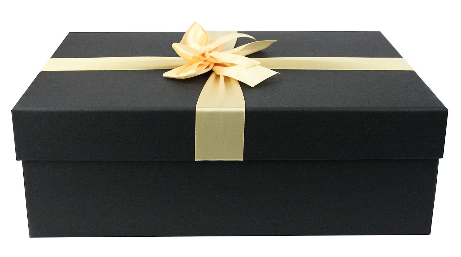 Scatola Regalo Nera Con Coperchio - 28x20x9cm, Con Fiocco E Accessori - Foto 9