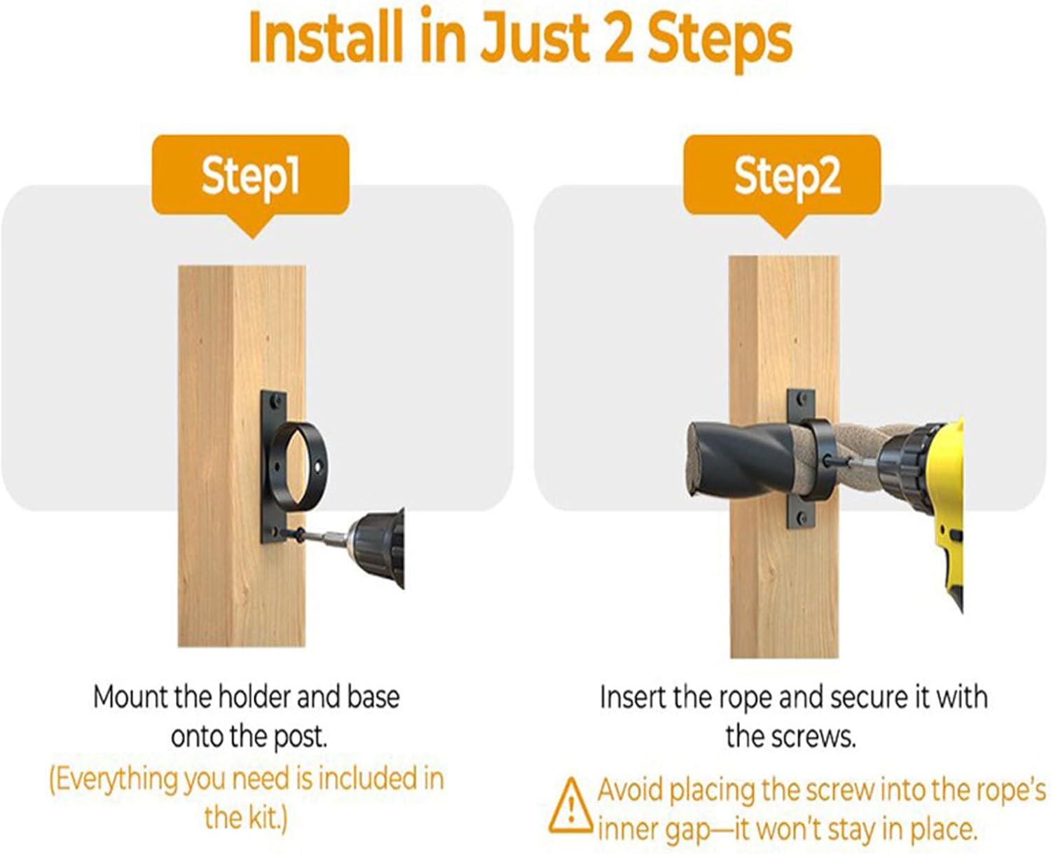 5個 固定ロープドロップリングブラケット ステンレススチールブラケット ロープクランプ エンドスナップ クロススクリュー付きエンドス