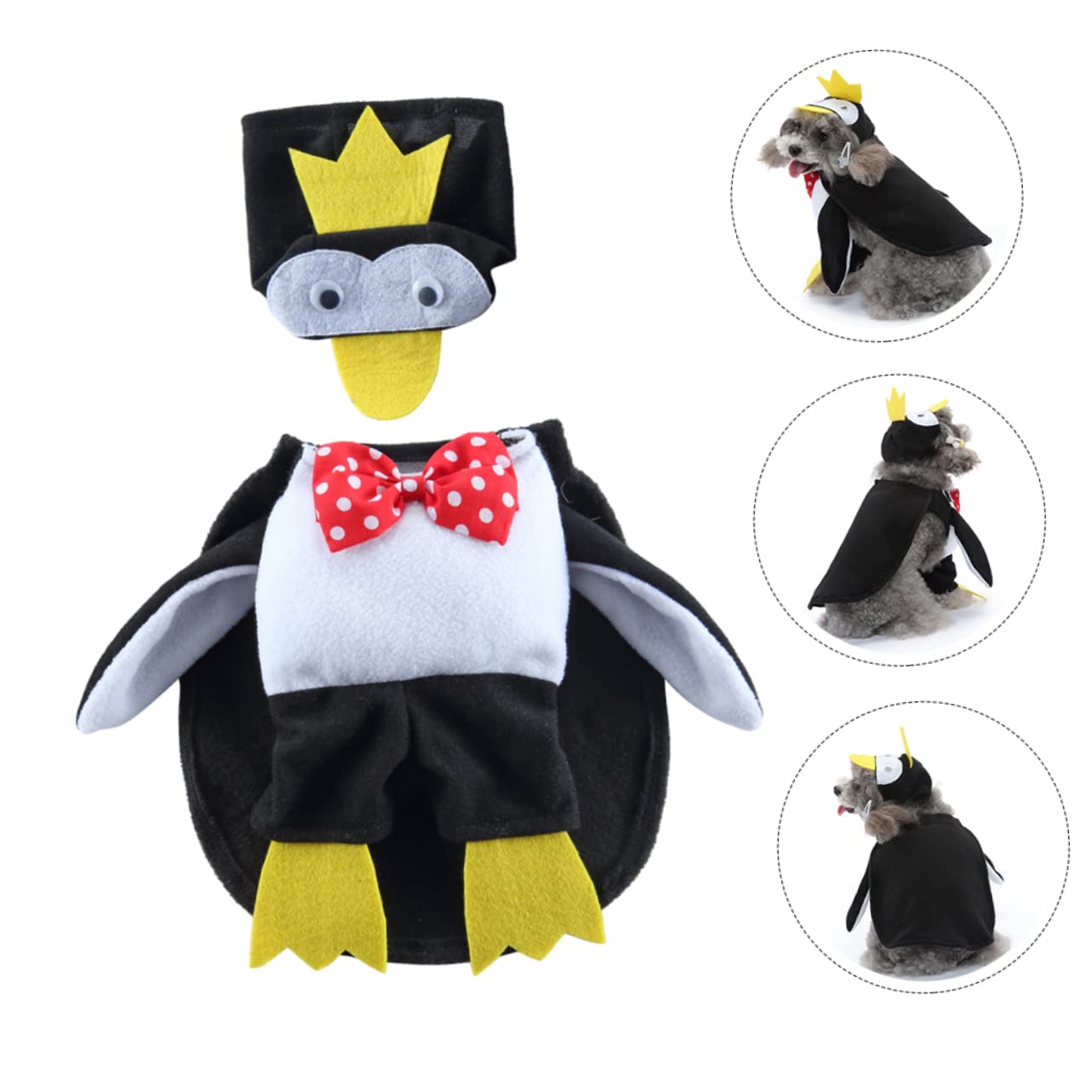 BESPORTBLE 4 Set Di Cappotti Per Cani Pinguino Extra Large Mantello Per Gatti Abbigliamento Per Animali Domestici Costume Da Cosplay Per Halloween