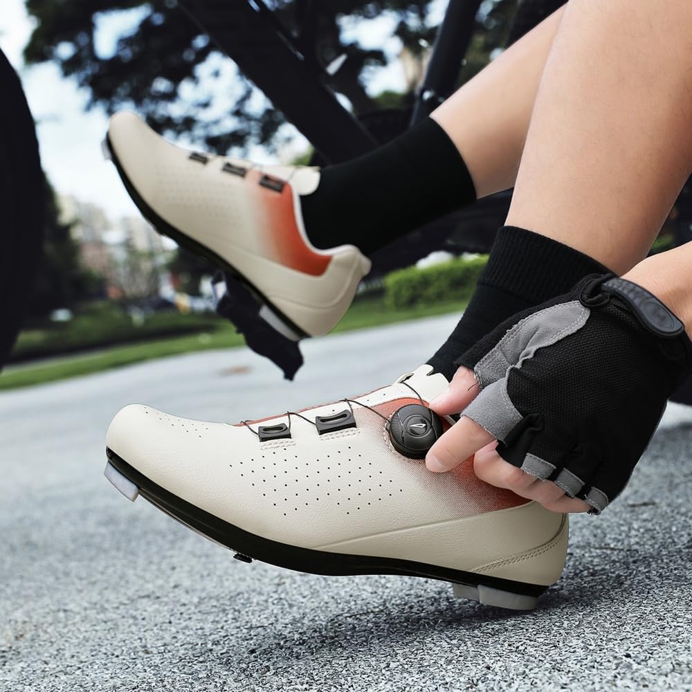JiuQing Buty rowerowe męskie i damskie z blokami Delta kompatybilne z butami Peloton KEO SPD Indoor Outdoor Road Bike do rowerów spinningowych
