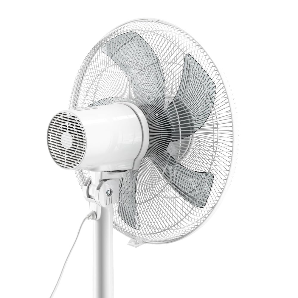 TROTEC Ventilatore a Piantana TVE 24 S - 48W, 8 Velocità, Ø 40 cm, Oscillante 80°, Altezza Regolabile, Telecomando, LED