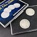 blue-ther Space Fall Coins (Walking Liberty Half Dollar) Magic Tricks Coin Magic Magician Close up Street Illusion Gimmick Mentalism Props