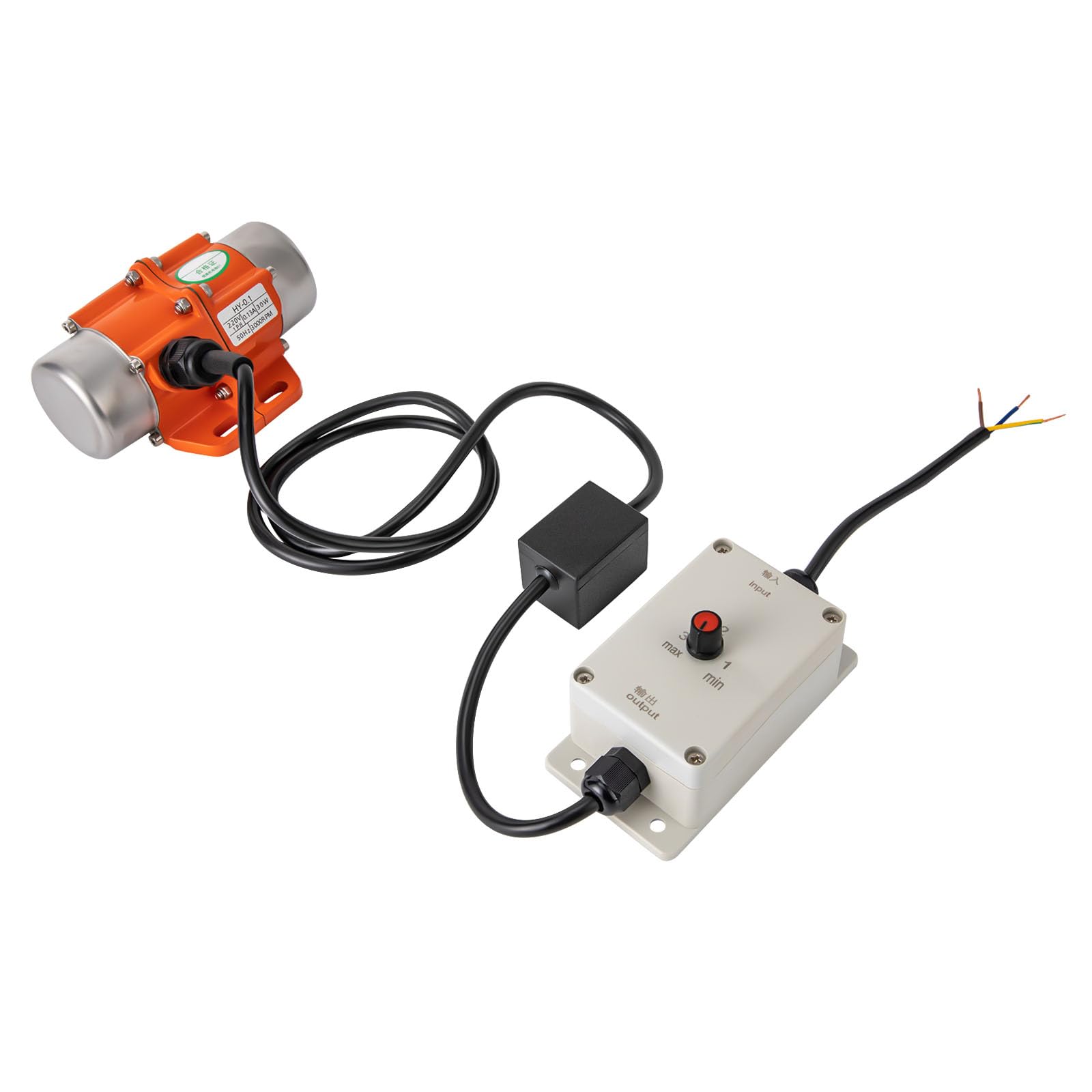 Vibrationsmotor mit Drehzahlregler, 30W 220V Elektrischer Rüttler 3000U/min Mehrzweckmotor Vibrator Geräuscharm, Rüttelmotor Vibration Motor für Bergbau Metallurgie Kohle