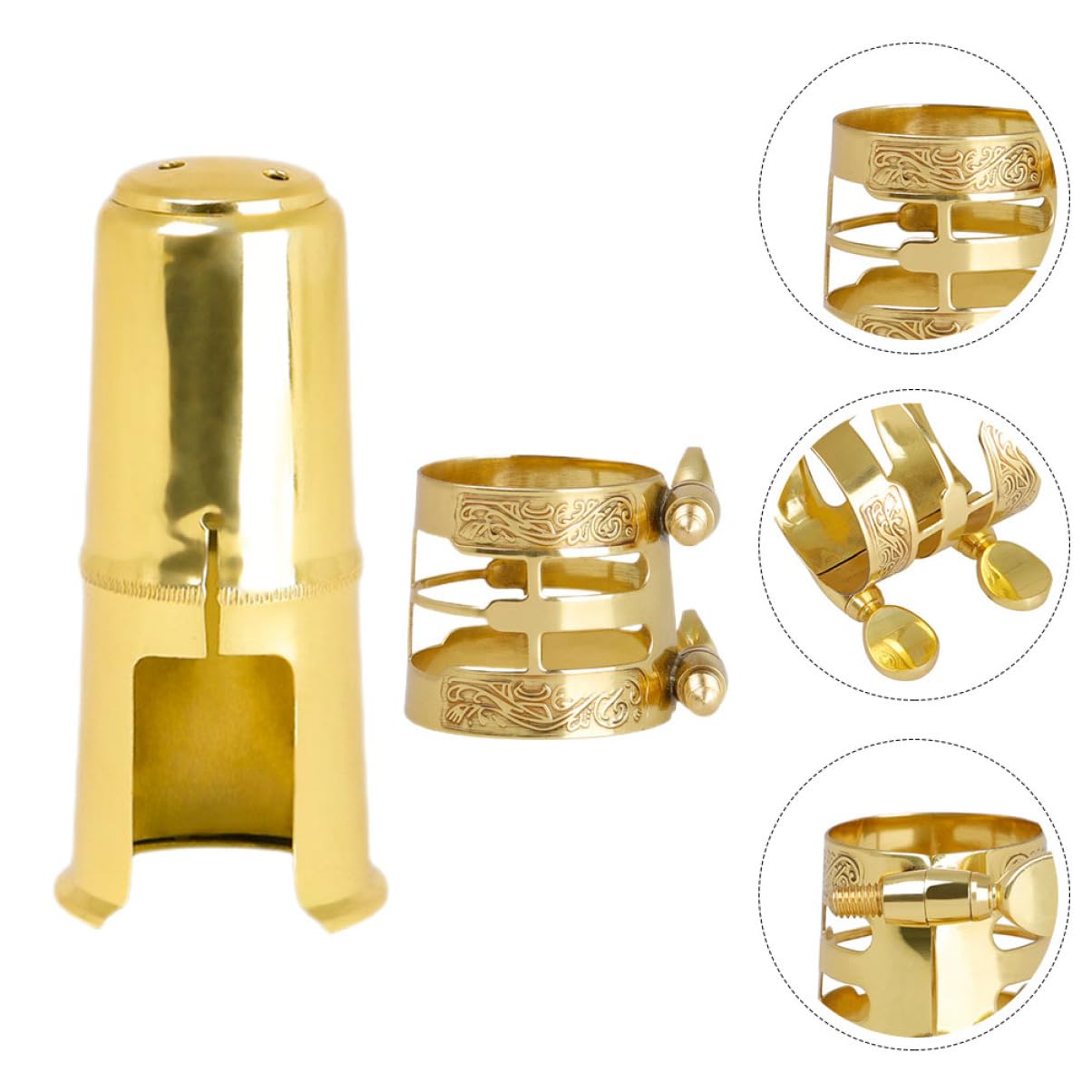 ibasenice 4sets Accessori Per Sax e Clarinetto Cappuccio Con Clip Decorativa Facile Da Installare Resistente e Duraturo Strumenti Musicali Per Professionisti e Principianti