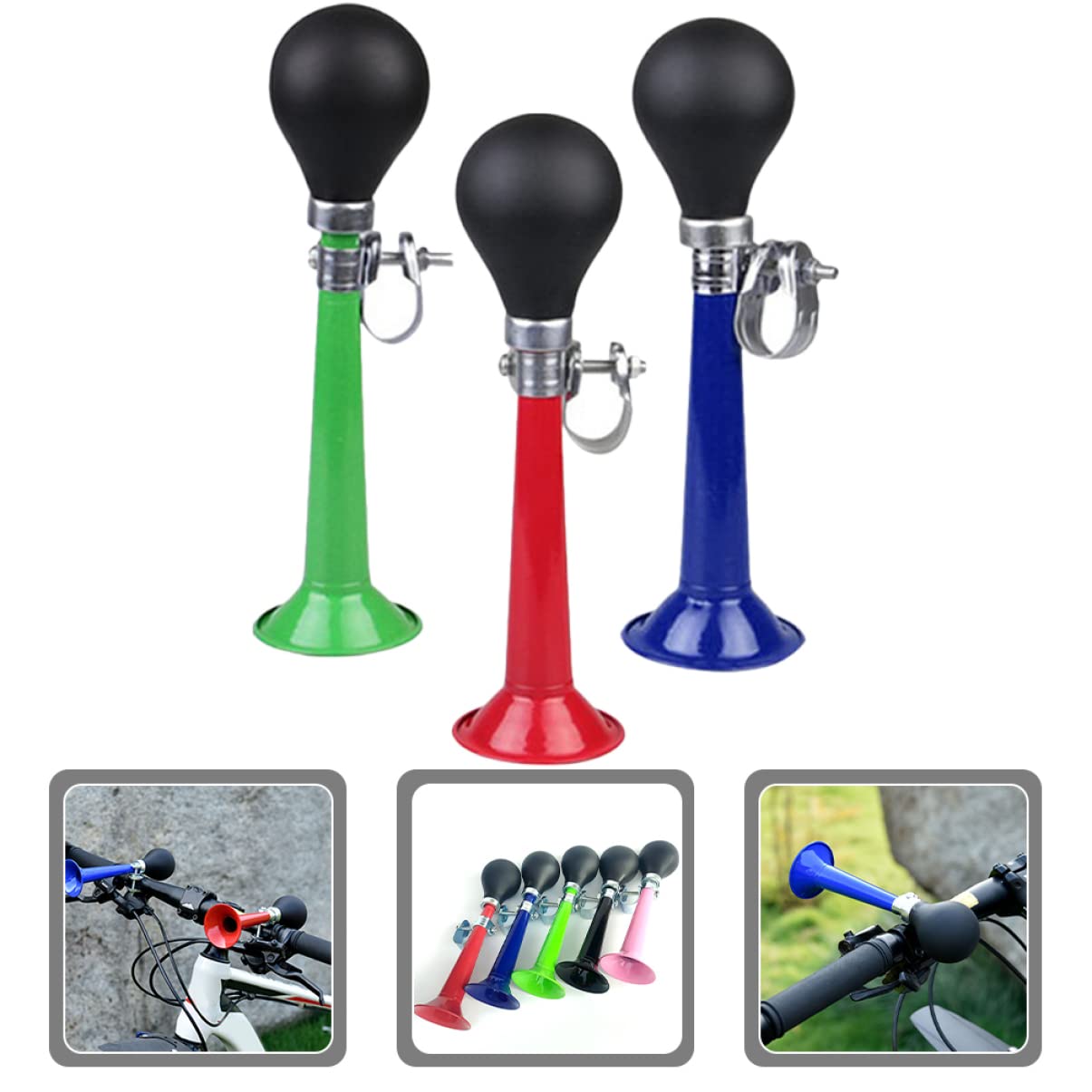 Mipcase Cloche De Trompette Buzzer Bipeur Scooter Klaxon De Vélo Rétro Clochette Sirène Sonnette De Vélo Professionnelle Sonnette De Vélos Classiques Fer Galvanisé
