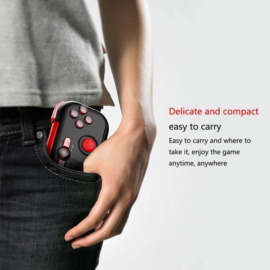 Bezprzewodowy kontroler mobilny gamepad do gier mobilnych mini gamepad do gier Bluetooth, czerwony