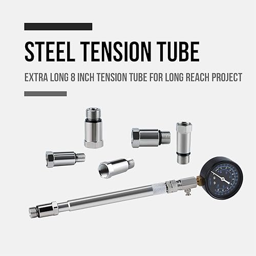 Miniatura 5 de Lichamp Medidor de presión del cilindro del motor de gasolina del motor de la gasolina del probador de la compresión del motor para la motocicleta