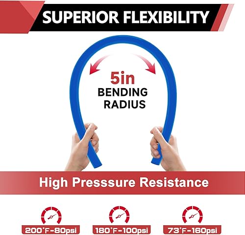 Miniatura 3 de EFIELD Tubería Pex A de 1 pulgada y 100 pies azul para aplicaciones de fontanería de agua potable con un cortador de tubos (azul)