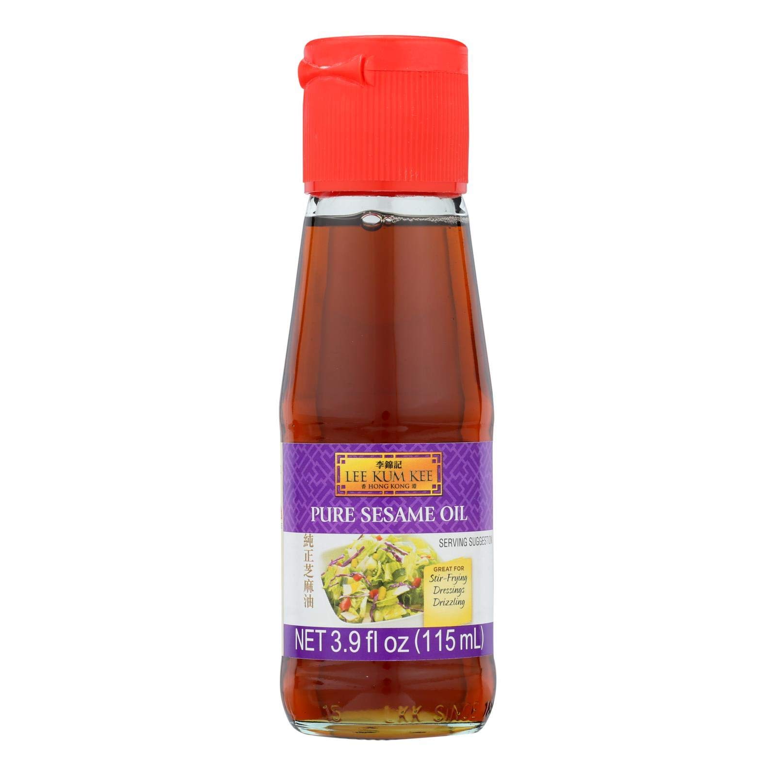 OIL, PURE SESAME, Pack of 12, Size 3.9 FZ - No Artificial Ingredients Dairy Free Yeast Free12 by Lee Kum Kee – 3.9 fl oz", Pack of 12