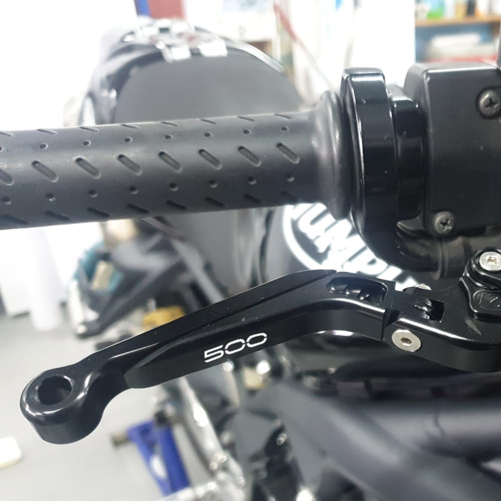 Adjustable Foldable Brake/Clutch Levers For Kawasaki Ninja 500 / Z500 (2020-2025) - CNC Aluminum, Titanium Green