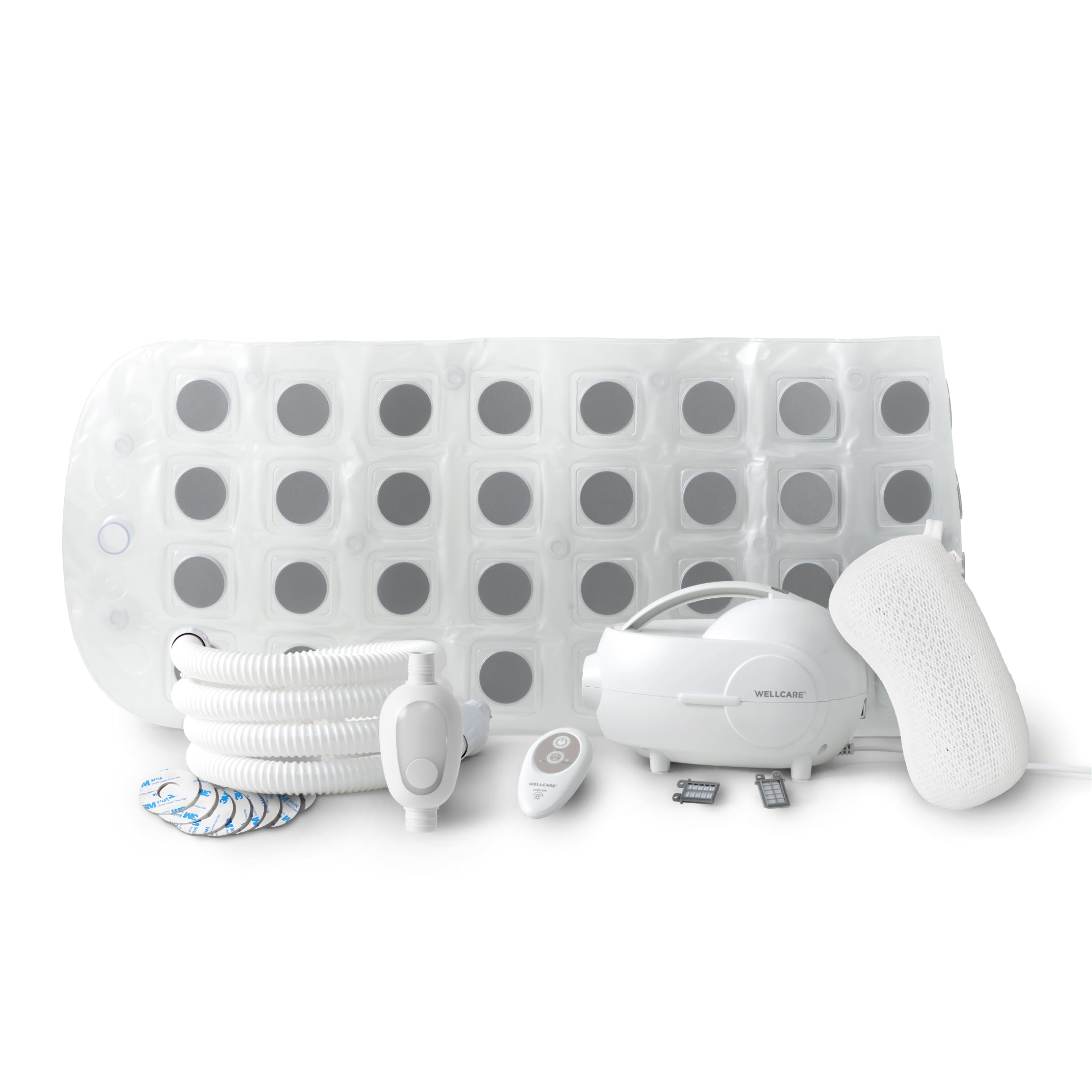 Wellcare Comfort Air Bubble Bath Spa Mat for Smooth Tub, Water Proof Bath Light,TPE Pillow, Aroma Clip, Remote, for Mom, Kids Adults, Calm, Relax,