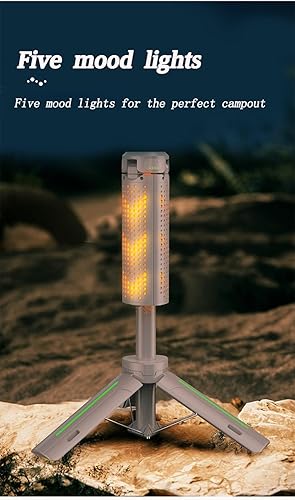 Miniatura 2 de Luz telescópica de campamento LED de 10 W, linterna recargable de 8000 mAh con salida tipo C y USB, IP44 impermeable portátil regulable luz para
