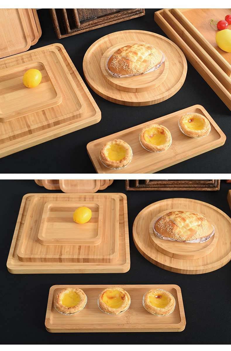 Plato para Servir, Juego De Platos para Comida, Bandejas Cuadradas para Servir, Platos para Aperitivos Reutilizables, Platos para Cena/Frutas/Refrigerios/Platos para Ensaladas-25x25cm