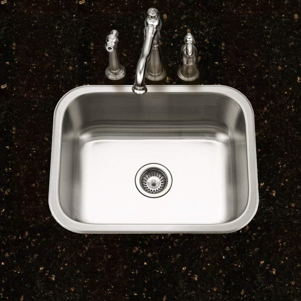 HOUZER BSS-2309 seria Belleo Topmount pojedyncza miska zlewozmywak kuchenny, stal nierdzewna