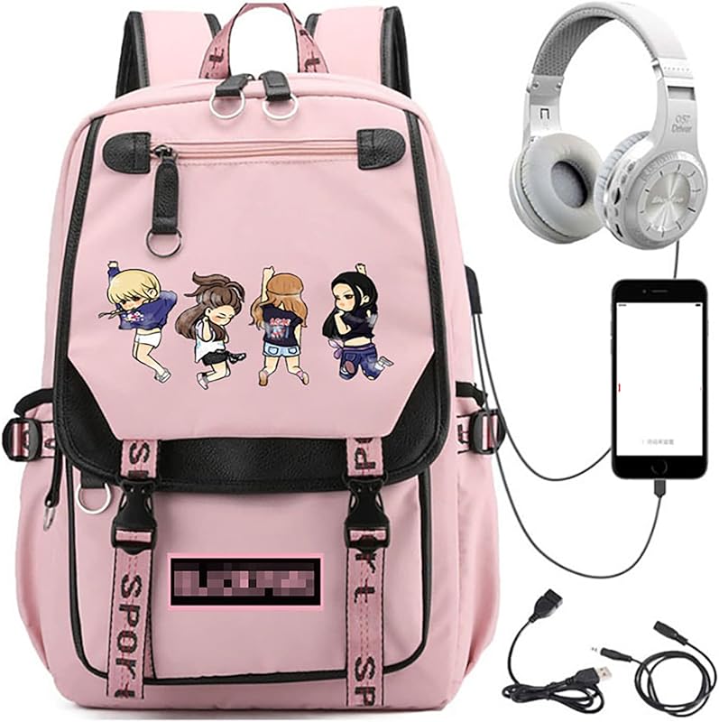 Mochila casual Stray Kids com porta de carregamento USB, mochila para laptop, mochila escolar em oferta na Shopee Mochila casual Stray Kids com porta de carregamento USB, mochila para laptop, mochila escolar em oferta na Shopee