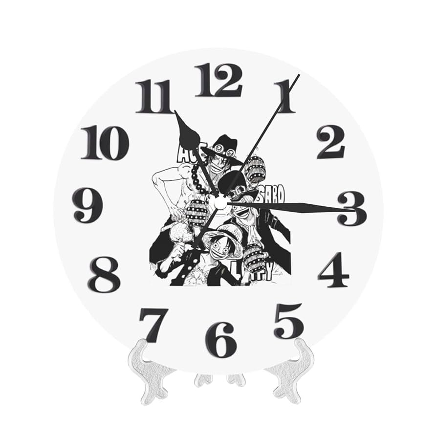 Amazon.co.jp: 掛け時計 ワンピース ONE PIECE エース 置き時計