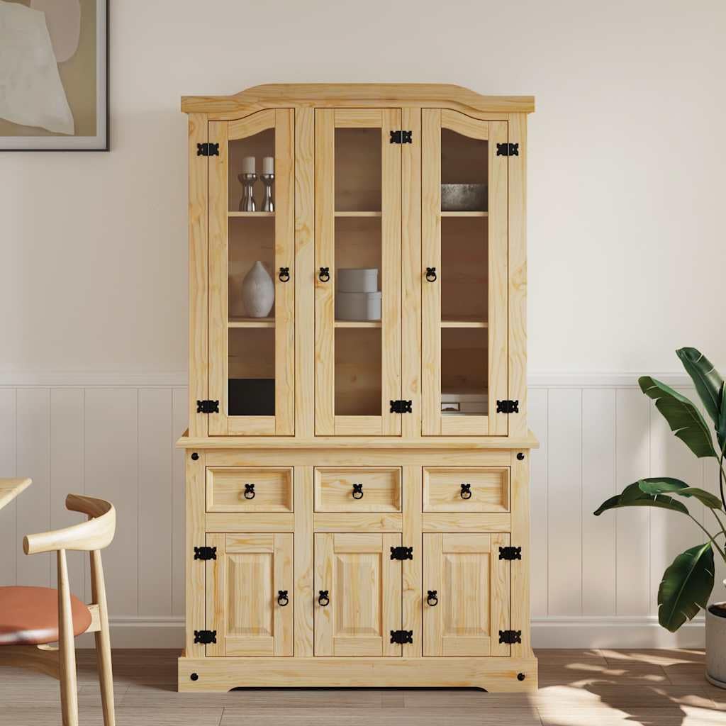 Générique Buffet Corona Marron 112x43x196 cm Bois Massif pin Mexicain,Meubles,Armoires & Meubles de Rangement,Buffets & bahuts,Brun,54.4 KG,355085