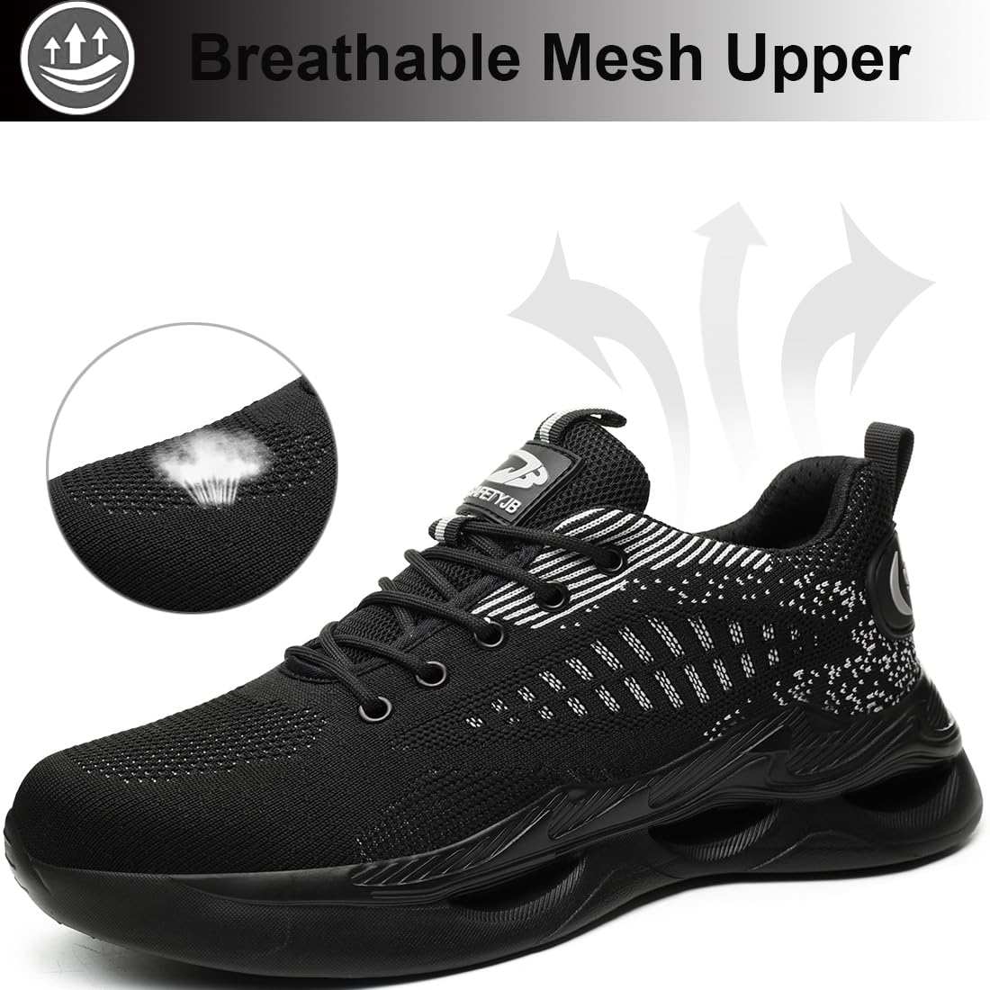 Scarpe Antinfortunistiche Uomo Donna Scarpe da Lavoro con Punta in Acciaio Scarpe da Cantiere Scarpe Sportive Sneaker da Lavoro Traspiranti 36-46