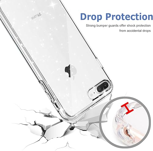 Vista 57 de TENOC Funda para teléfono compatible con iPhone 7 Plus y iPhone 8 Plus, color negro, antihuellas, protector mate para 5.5 pulgadas