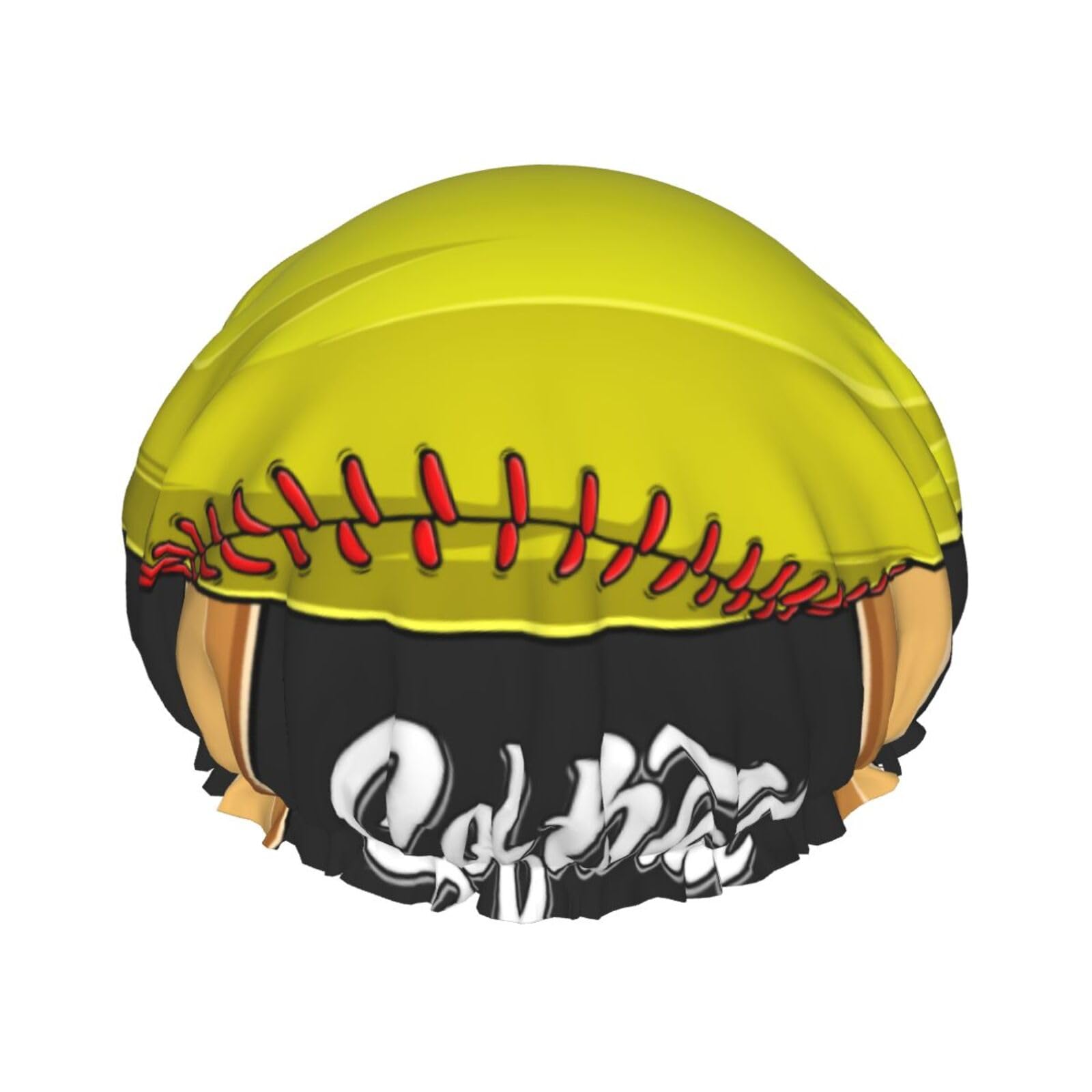 Bonnet de douche de luxe jaune pour cheveux longs et épais