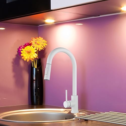 Miniatura 7 de GULICA Grifo de cocina, grifo de cocina de oro rosa de cobre, grifo de cocina con rociador de extracción Oot, grifo de cocina de cobre rojo con