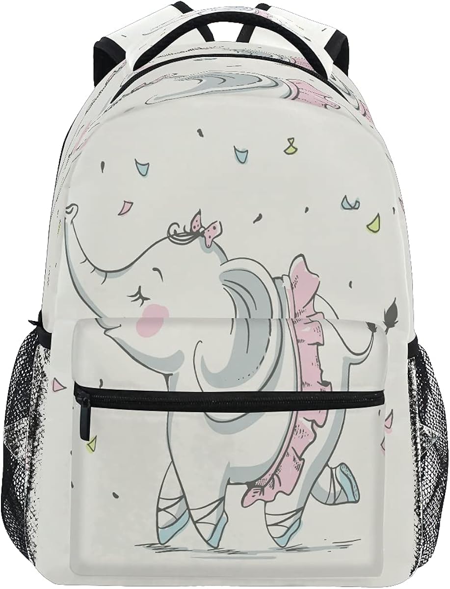 Backpack Cute Little Elephant Animal Bookbag Large Capacity Casual