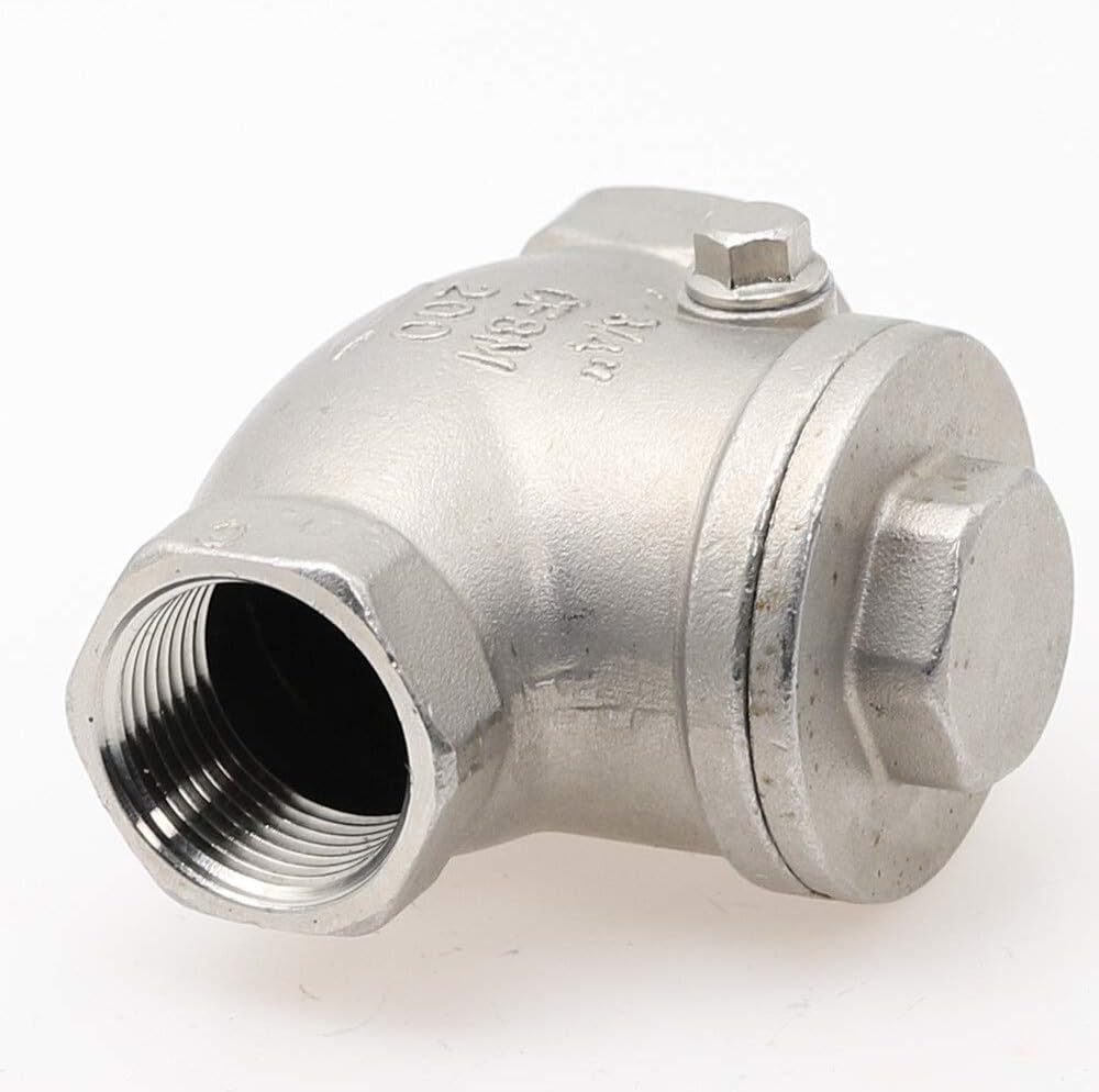 ステンレススチールワイヤ口水平ノンリターンバルブ1個 304ステンレススチール 1/2 3/4 1インチメスねじスイングチェックバル