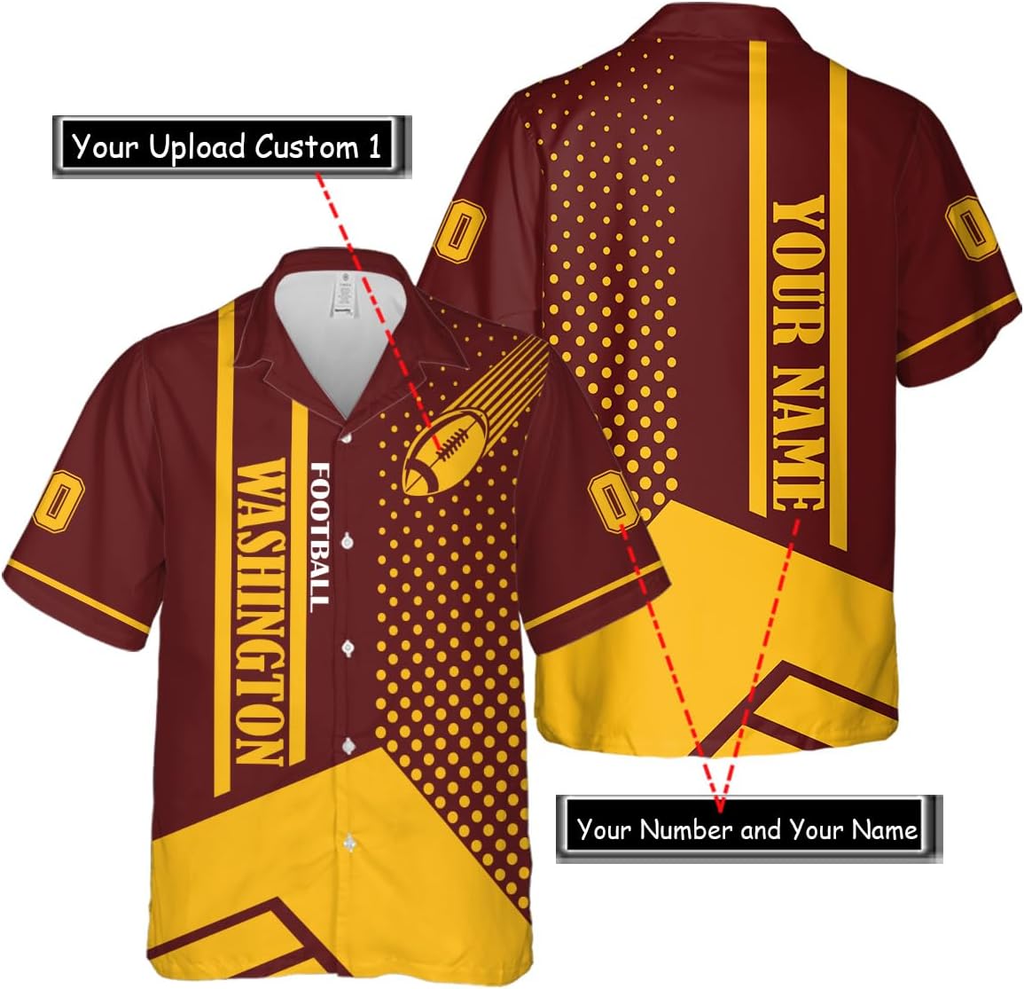 Discover Personalized Washington Football Team Commanders Hawaiian Shirts for Men, Gift for Fan