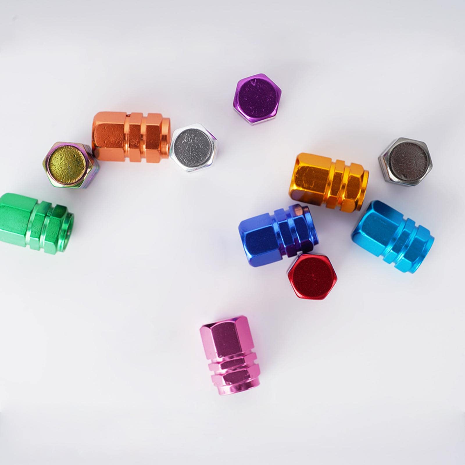 Tire Valve Stem Caps Heavy-duty Tire Valve Caps Dust Proof Airtight Air Caps Cover Aluminum Alloy Wheel Caps — view 5