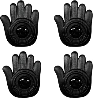 Craedli 4PCS Palm Shape Car Door Shock Absorber Pad Soundproof Slam Stopper | Silicone Anti-Collision Bumper Cushion, Absorbs Door Slam Shock and Reduces Noise, Self Adhesive Crash Pad Prevent Damage