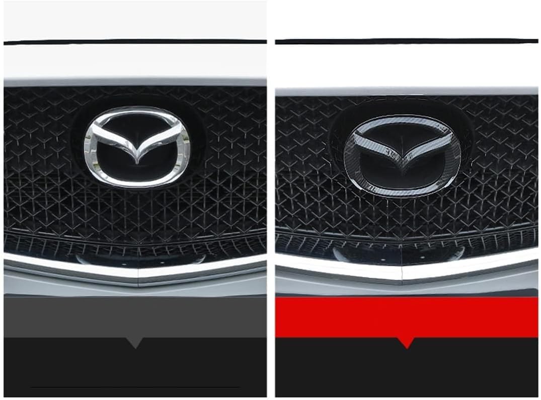 Emblema Logo Negro Para Mazda 6 Sedan 2005-2008 - Insignia Delantera Y Trasera, Adhesivo 3D, Tuning Decorativo