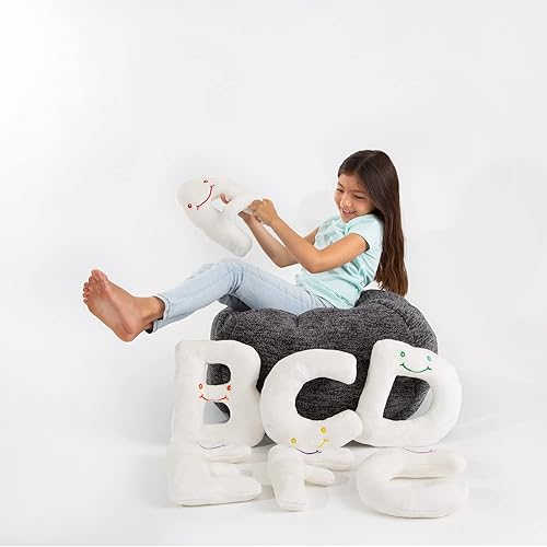 Miniatura 6 de Alphapals Juguetes educativos del alfabeto  Juego de 26 piezas de colores cremosos, letras rellenas grandes de 11 pulgadas en bolsa de felpa