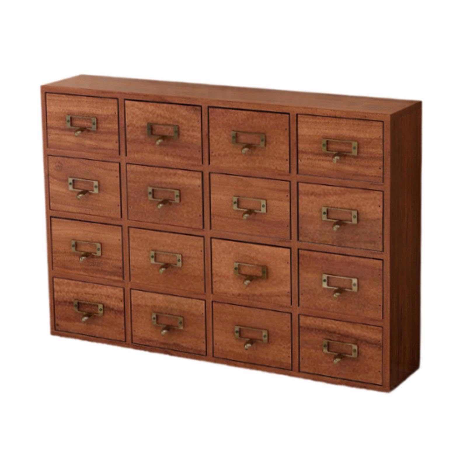Organizer da Scrivania Cassettiera in Legno Scatola Portaoggetti Rettangolare Stile Classico per Gioielli tè E Oggetti Vari Adatta per Ufficio