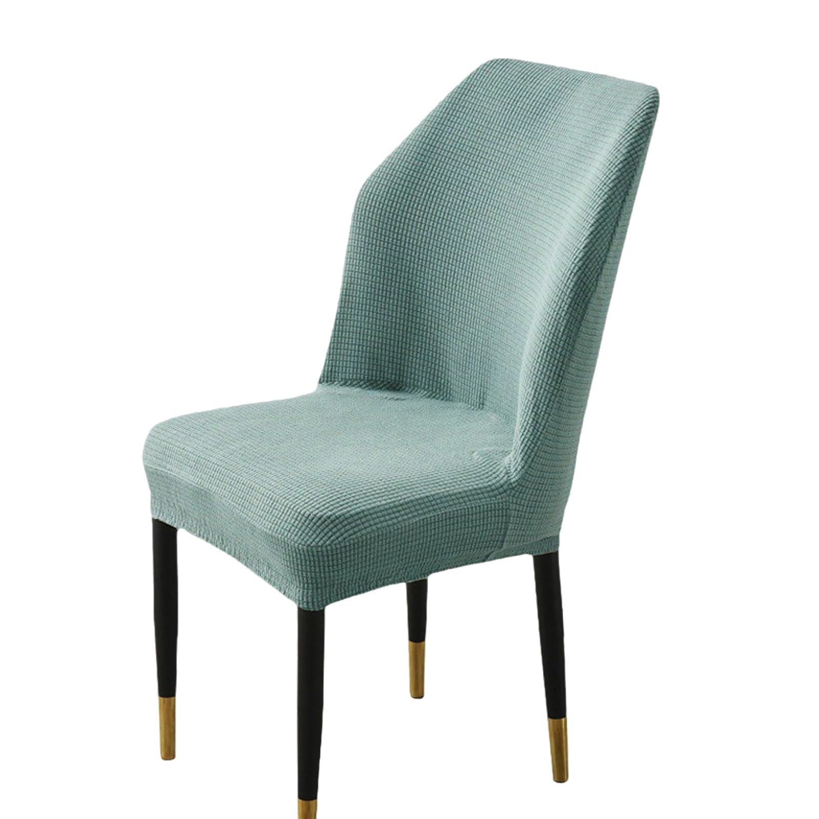 Housse de chaise extensible vert amande pour salle à manger et chaise de bureau