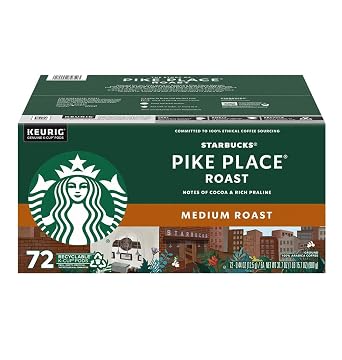 Pike Place single serve capsules for Keurig K-Cup pod brewers, 72 Count 1 Box