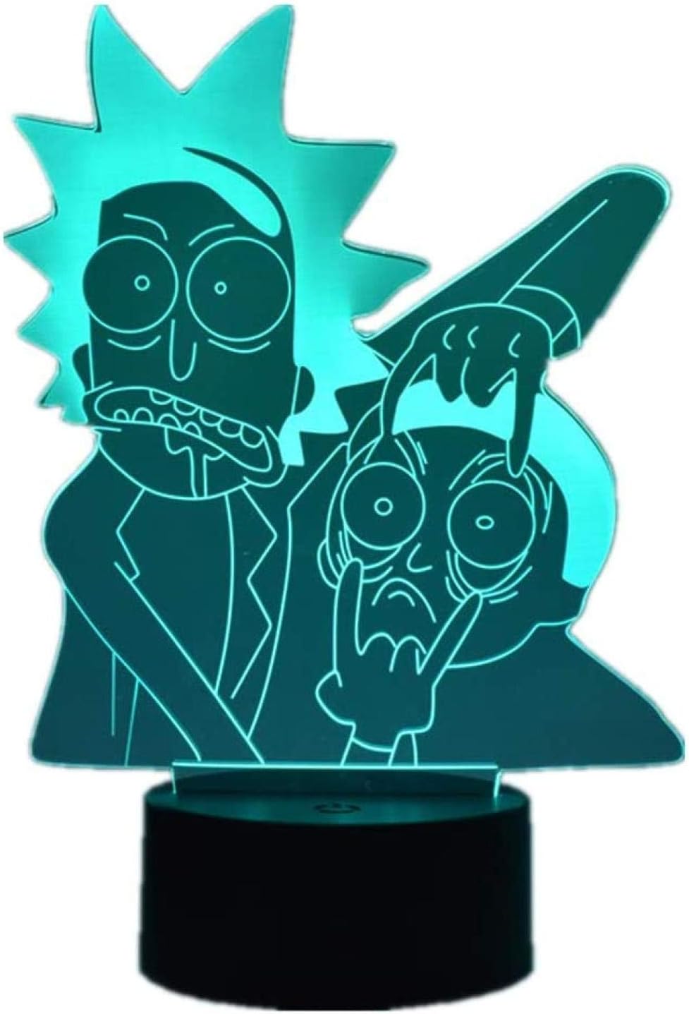 Rick and Morty LED 3D Night Light Cartoon Table Desk Lamp Children Night Lamp Touch 7/16 Colors Change Bedroom Light for Kids Christmas Gift