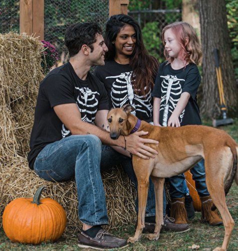 Skeleton Rib Cage | Jumbo Print Novelty Halloween Costume Youth T-Shirt-Youth,L Black #TOP4