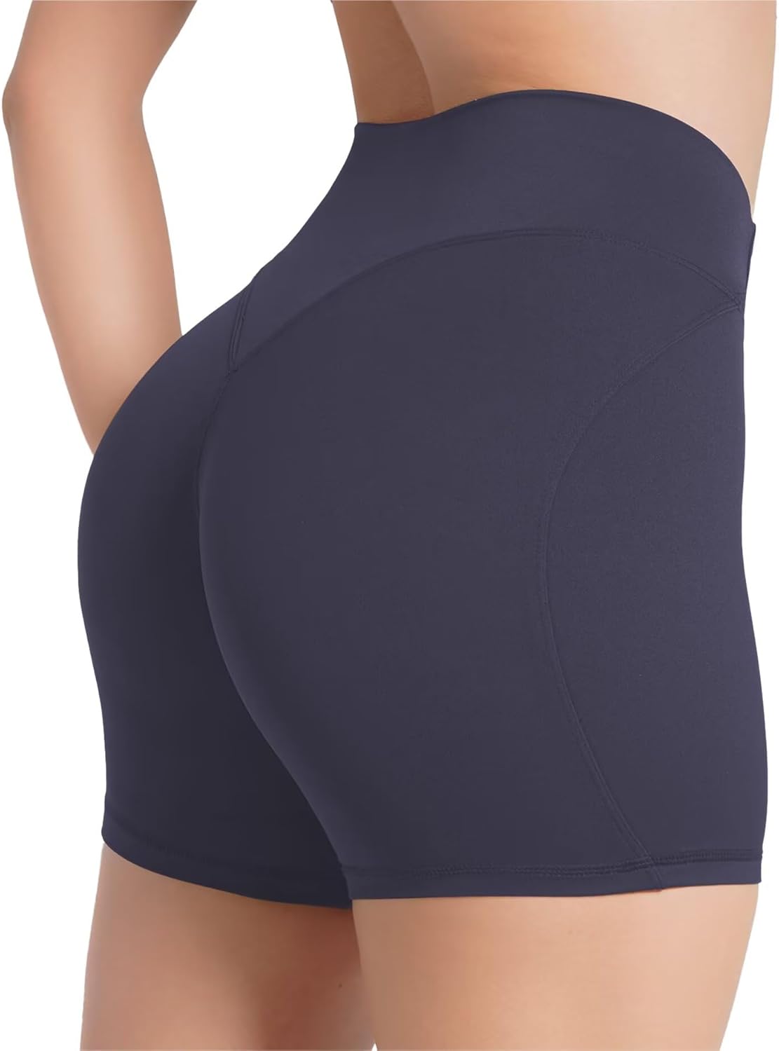 Sunzel No Front Seam High Waist Gym Shorts for Women, Squat Proof Biker Shorts with Tummy Control for Yoga Workout Running