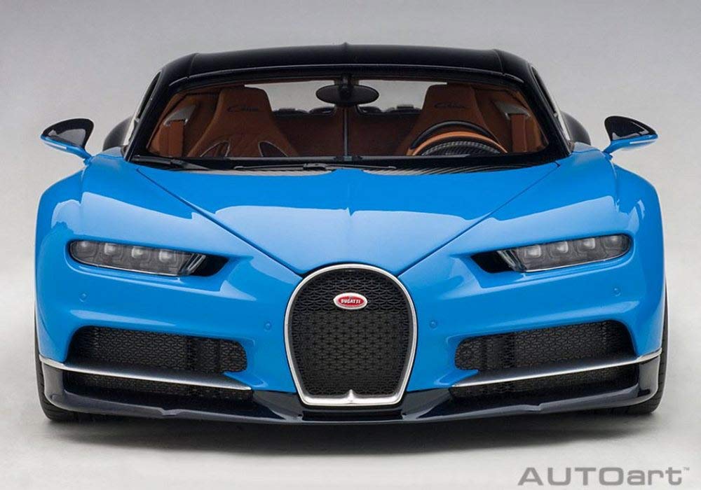 AUTOart 2017 Bugatti Chiron, French Racing Blue and Atlantic Blue