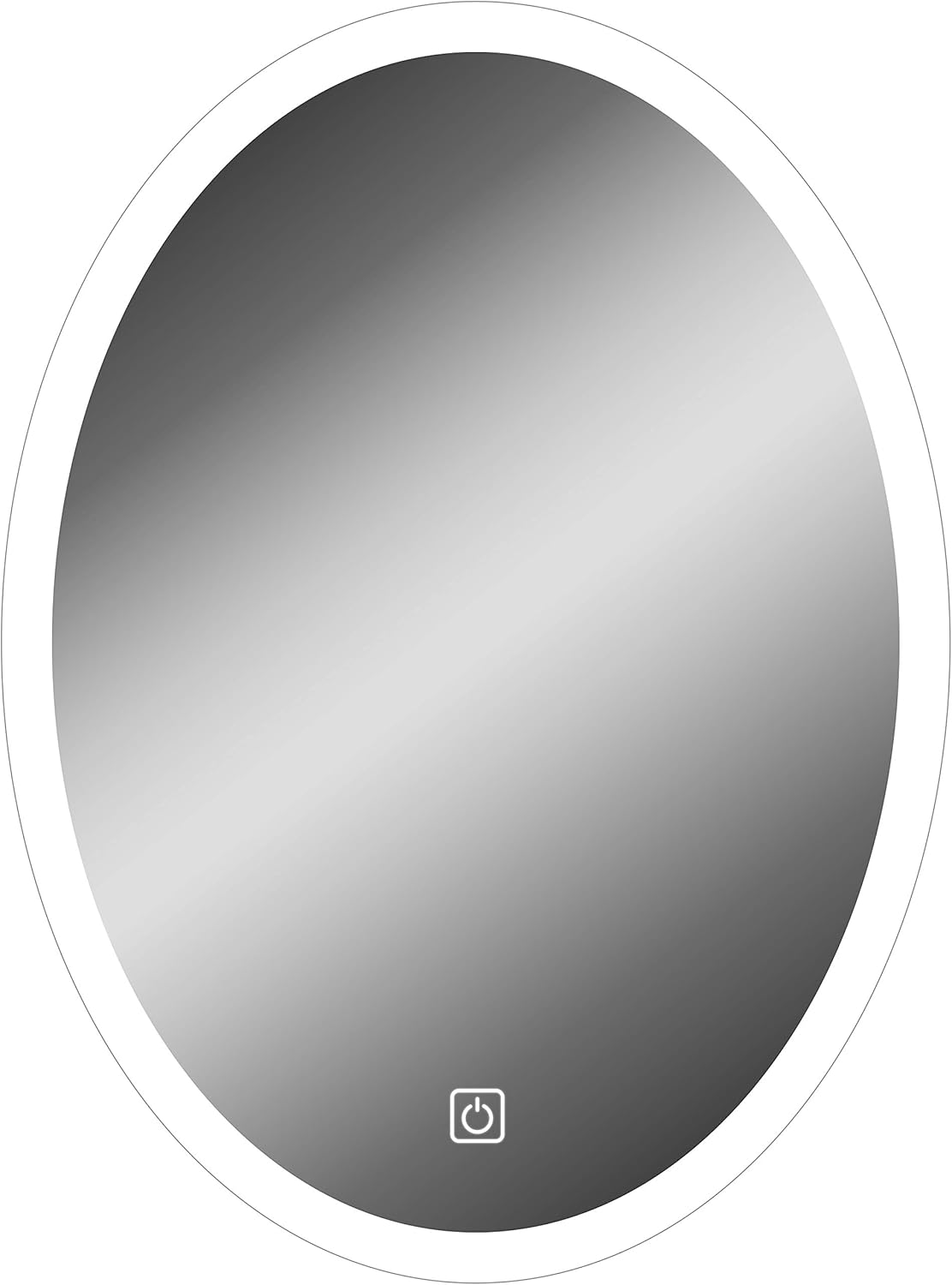 Litex Industries Mirror Litex MIR3009A Vertical Oval Wall Mounted Backlit Vanity Bathroom LED Lighted