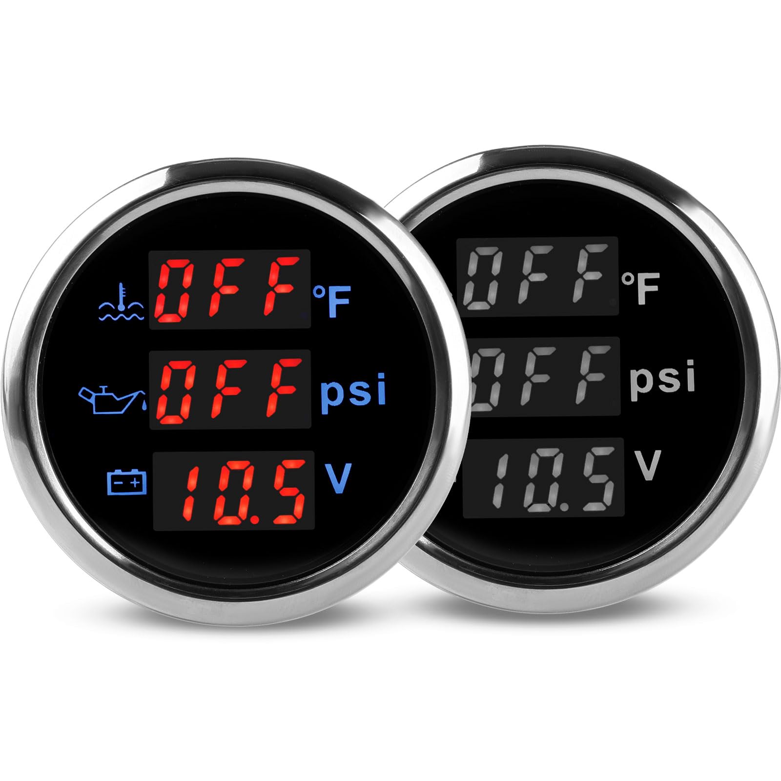 52mm Triple Kit Oil Temp Gauge Water Temp Gauge Temperature Oil Pressure Gauge Sensor 3in1 Car