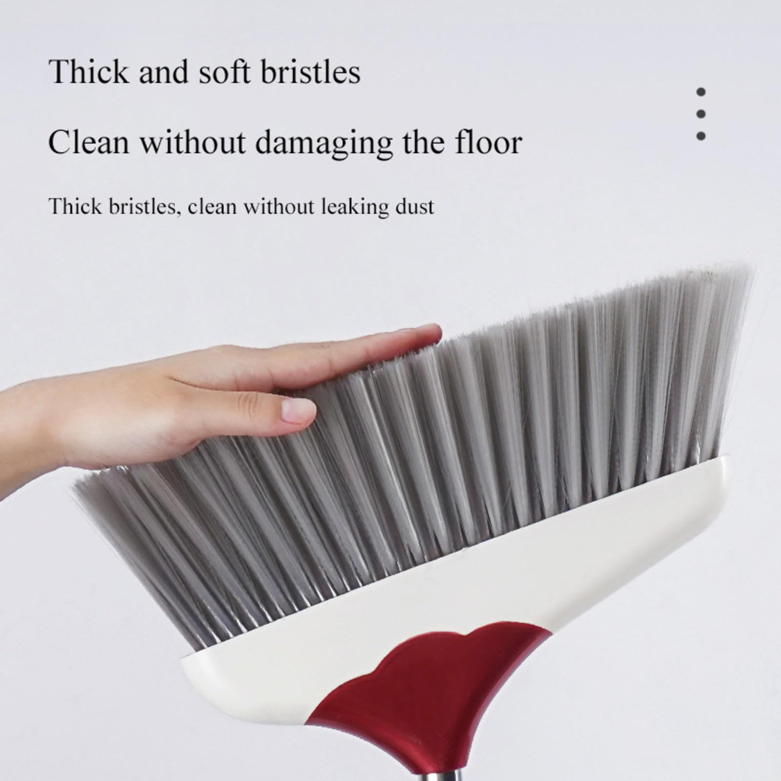 NIBHZ Juego de Recogedor y Escoba de Pie, Escoba de Mango Largo con Recogedor, para Barrido Ergonómico en Interiores y Oficinas en Casa